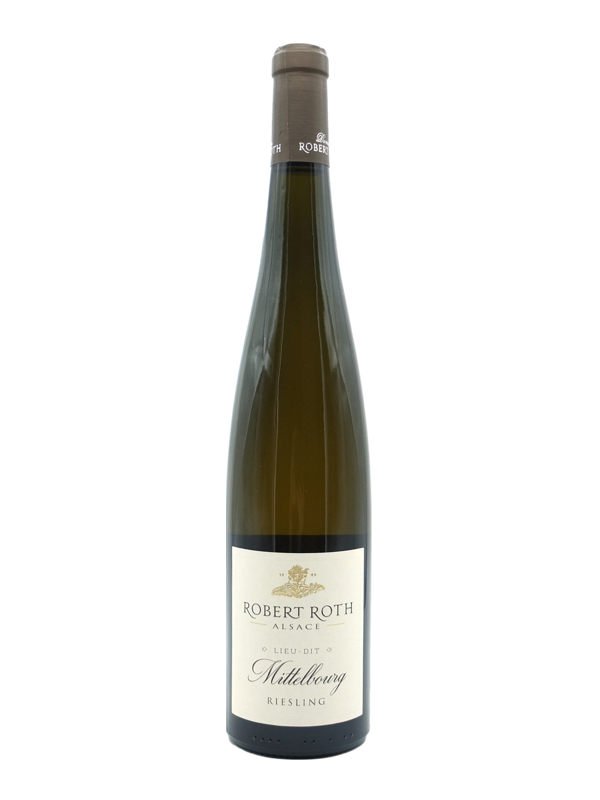 Bouteille de vin Robert Roth Alsace Riesling.